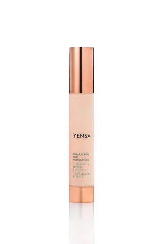 YENSA Base de maquillaje de suero – Base de cobertura completa súper sedosa enriquecida con péptidos, vitamina C y ácido ferúlico para ayudar a Luz 1