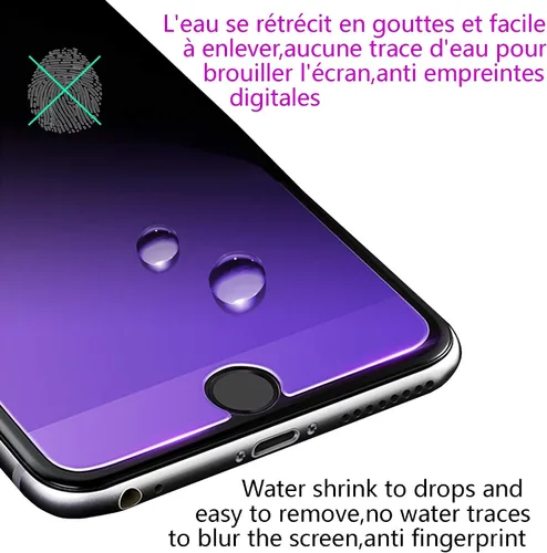 Miniatura 6 de Protector de pantalla anti azul para iPhone 5/5s/5c, 2.5D Edge 9H Película protectora de vidrio templado para iPhone SE (2016)-4
