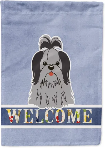 Miniatura 261 de Caroline's Treasures BB5622GF Airedale - Bandera de bienvenida para jardín, bandera decorativa para patio, exteriores, patio, parterres