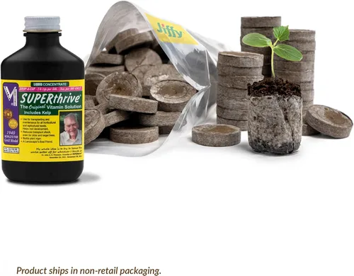 Miniatura 2 de 100 unidades - Jiffy 36 mm de pellets de turba y tierra para semillas, tapones para inicio de semillas: iniciador de semillas para interiores