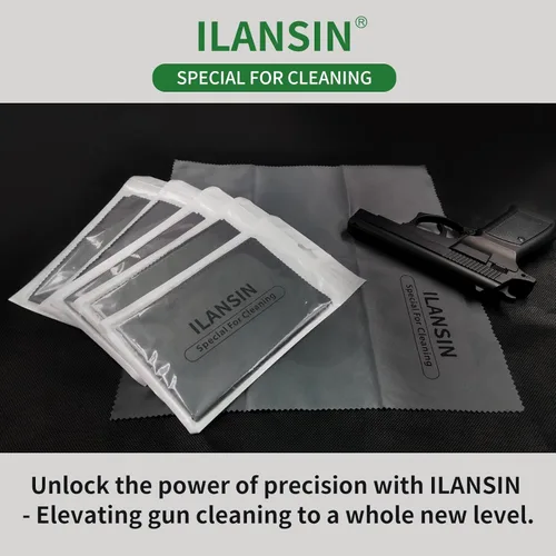 Miniatura 6 de Paños de limpieza de pistola de silicona de 12 x 12 pulgadas, sin pelusas, toallitas de limpieza de pistola con trapos de limpieza de pistola gris 3