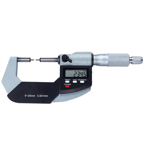 Miniatura 8 de Micrometro de Punto, 30 Grados, 0-1" / 0-25mm, Resolución de 0,00005", Pulgadas/Métrico, Acero Inoxidable, Pulgadas/Métrico