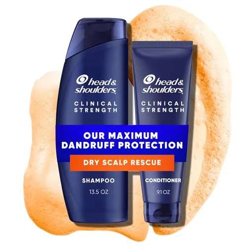 Head & Shoulders - Champú y acondicionador Clinical Strength Dry Scalp Rescue, champú y acondicionador anticaspa y para el cuero cabelludo reseco,