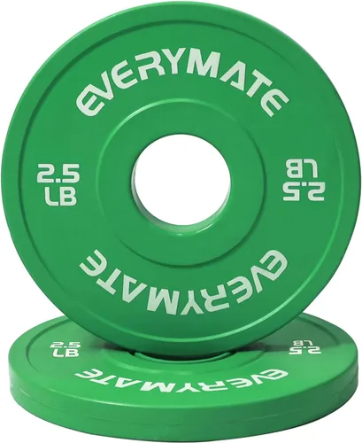 Miniatura 14 de EVERYMATE Placas de Peso de Cambio 1.25LB 2.5LB 5LB Juego Placa Fraccional Placas Olímpicas de Parachoques para Entrenamiento Cruzado Placas