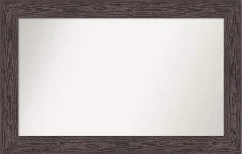 Miniatura 483 de Amanti Art Espejo personalizado, espejo de baño negro puente, espejo de pared o espejo de tocador de baño sobre el fregadero (26 x 26 pulgadas)
