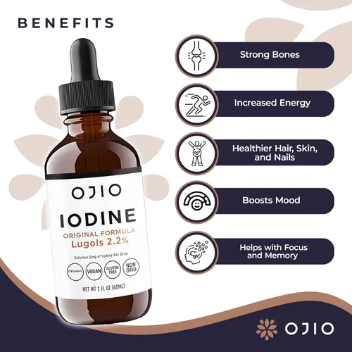 Miniatura 2 de Lugols Solución de yodo 2% – Suministro de 1 año – Gotas de yodo oral líquido de alta potencia con absorción superior – Mejora la salud general