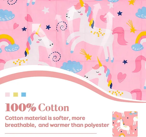 Miniatura 6 de Sivio - Manta con peso de 100% algodón, manta con peso de 7 libras, de 41 x 60 pulgadas, manta pesada transpirable suave lavable para siesta en casa