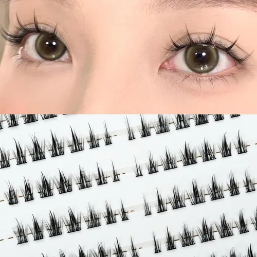 Miniatura 6 de 288 piezas racimos de pestañas DIY Extensiones de pestañas 3D Pestañas manga ultra-gran capacidad pestañas finas en racimo Kit para autoaplicación