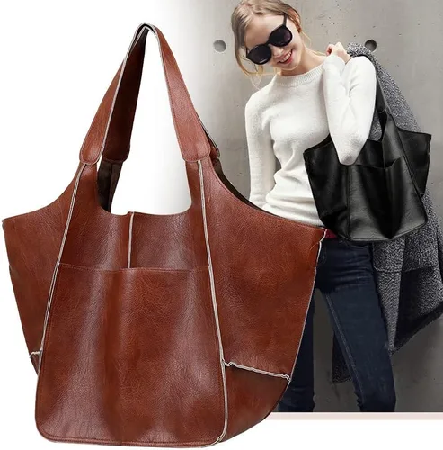 Miniatura 7 de ZOSIVEB Bolso de mano grande, bolso de mano de piel sintética, bolso de hombro, bolso cruzado suave, bolso de viaje de gran