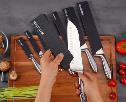 Miniatura 6 de WELLSTAR Juego de protectores de borde de cuchillo, 8 fundas universales de cuchilla, fundas protectoras de ABS sin BPA, forro de fieltro Juego
