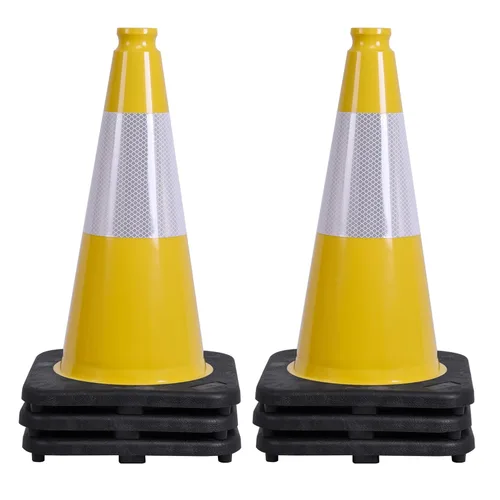 Miniatura 24 de OrangeStar Conos de Tráfico de 36" Paquete de 6 Conos de Seguridad Azules con Collares Reflectantes, Base de Servicio Pesado para Construcción