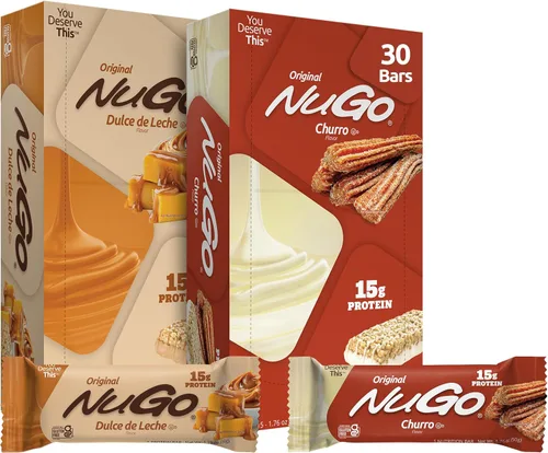 Miniatura 7 de NuGo Barra de proteínas, mantequilla de maní, 0.39 oz de proteína, sin gluten, 15