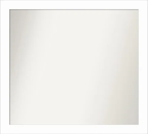 Miniatura 294 de Amanti Art Espejo de baño blanco para sobre el fregadero, 24 x 24 pulgadas, hecho a medida, espejo de tocador cuadrado blanco estrecho, marco