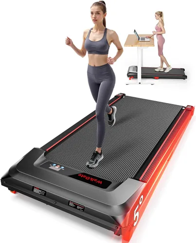 Almohadilla para caminar, caminadora inclinada, para debajo del escritorio, capacidad de 265 libras, máquina de correr portátil de bajo ruido de 2.5