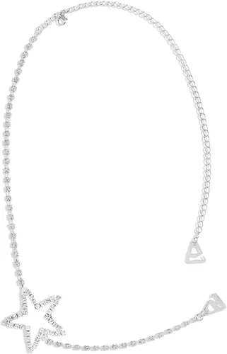 Miniatura 5 de 1 par de correas de hombro de diamantes de imitación de lujo, joyería de cristal, cadena de ropa interior de diamantes de imitación, cadena