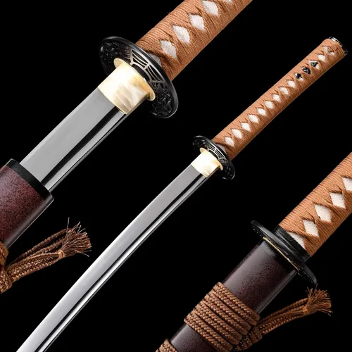 Miniatura 2 de Katana Sword - 41" Full Tang Real Samurai Sword, Handmade Clay Tempered Spring Steel, Razor Sharp Japanese Samurai Swords Impressive Gift for