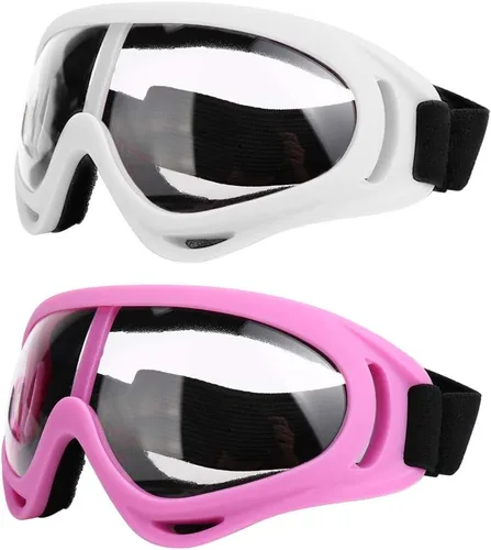 Miniatura 14 de LJDJ Gafas de esquí para motocicleta, gafas de snowboard, juego de 2 – Dirt Bike ATV Motocross anti-UV ajustables para montar fuera de carretera