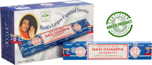 Miniatura 3 de EARTH Satya Nag Champa - Varillas de incienso prémium de 15 GMS (paquete de 12) (certificado verde) – Agarbatti enrollado naturalmente a mano