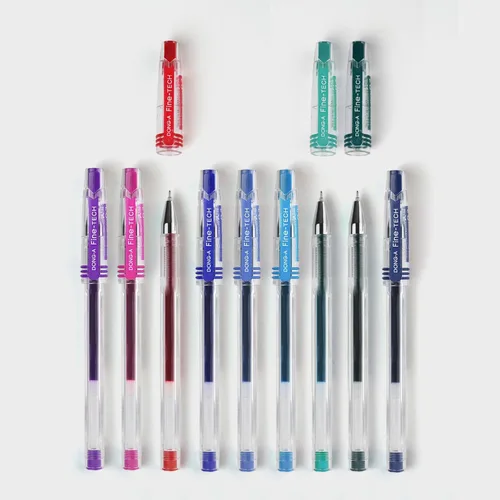 Miniatura 8 de Dong-A Bolígrafo de tinta de punta ultrafina de 0.012 in, 10 colores surtidos, bolígrafos de gel de línea fina y tacto suave, bolígrafos de tinta