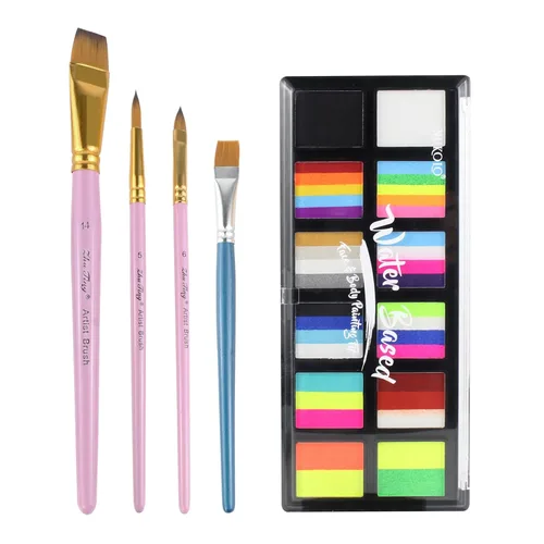 Miniatura 10 de SOVONCARE Kit profesional de pintura facial a base de aceite, juego de maquillaje de Halloween de 20 colores, kit de pintura facial profesional