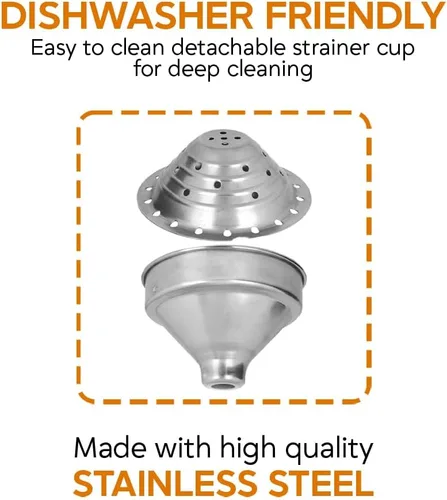 Miniatura 5 de Exprimidor de hierro fundido – Exprimidor manual resistente con colador extraíble para una fácil limpieza, extractor de jugo manual para naranja