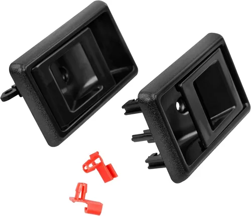 Manija de puerta interior delantera y trasera del lado del conductor y del pasajero, manija de puerta interior color negro, compatible con Toyota