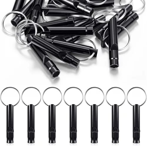 Konohan Silbato de emergencia de aluminio 105 con llavero silbato de supervivencia de seguridad, sonido fuerte ligero resistente para mujeres,