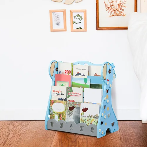 Miniatura 2 de Homoyoyo Soporte para libros, escritorio de oficina, estantería organizadora de libros, estantería para niños
