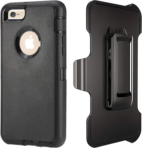 Miniatura 4 de Funda para iPhone 8 y iPhone 7, resistente, con función atril, protector de pantalla integrado, 4 en 1, fuerte y resistente a prueba de golpes
