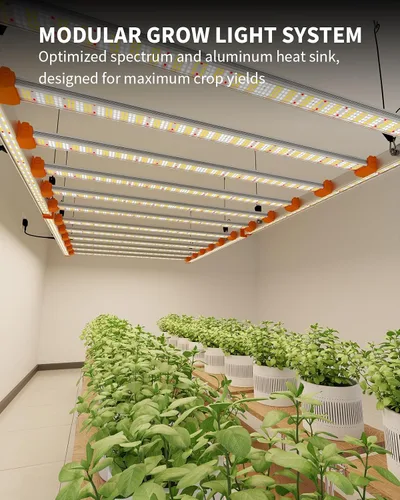 Miniatura 7 de Luz de crecimiento, luces LED modulares de 720 W para plantas de interior, espectro completo, semillas, semilleros, vegetales, escalables