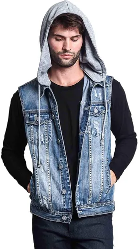 Miniatura 5 de Victorious Rocker Denim Jean Chaleco Chaqueta