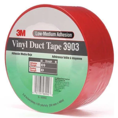 Miniatura 8 de 3M Cinta adhesiva de vinilo 3903, color negro, 2 in x 50 yardas, 7.3 mil, envuelta individualmente convenientemente empaquetada