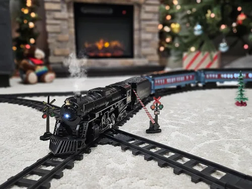 Miniatura 5 de Lionel El Expreso Polar Juego de Tren Batería Escala O con Control Remoto, Locomotora, Vagones de Tren y Pista con Sonidos Auténticos de Tren, Luces