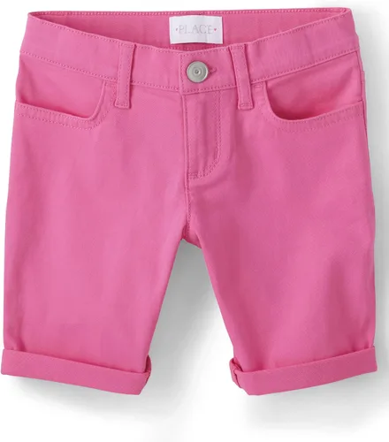 The Children's Place Pantalones cortos de skimmer para niñas, color rosa, talla 8, Rosa