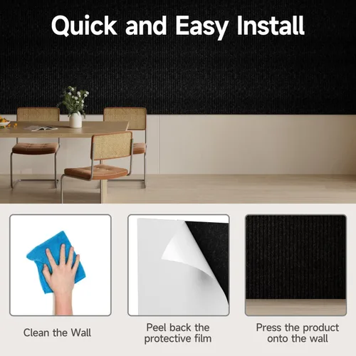 Miniatura 6 de Paneles de pared acústicos grandes a prueba de sonido para paredes/paneles de pared autoadhesivos gruesos insonorizados que absorben