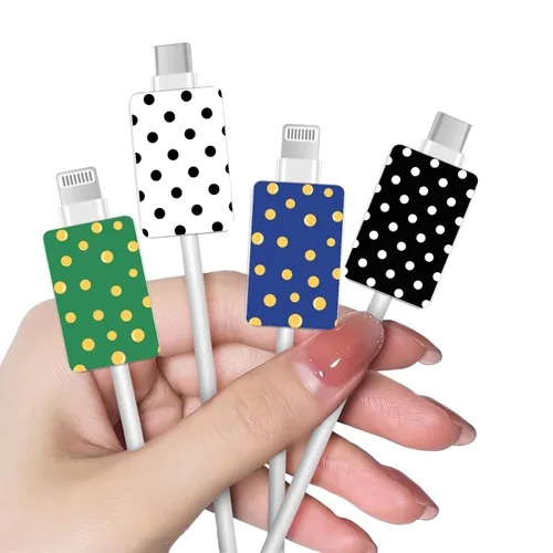 Miniatura 22 de CameCosy Juego de 4 protectores de cable de frutas para cargador de iPhone, diseño Kawaii de aguacate rosa, fresa, cereza y melocotón, protector