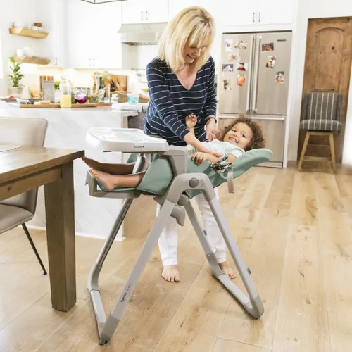 Miniatura 7 de Inglesina My time - Silla alta color menta, silla alta ajustable para bebés y niños pequeños, 4 de altura y 3 ajustes de reclinación, plegable, sin