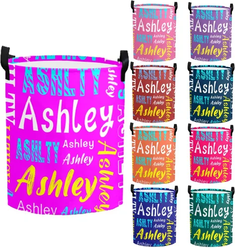 Miniatura 13 de Cesta de lavandería personalizada con nombre, cesta de lavandería plegable con asa para baño, sala de estar, dormitorio Color: 13