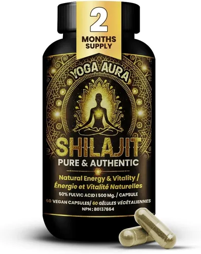 Extracto orgánico de resina Shilajit del Himalaya – 500 mg de potencia máxima, Shilajit puro probado en laboratorio para hombres y mujeres, más de