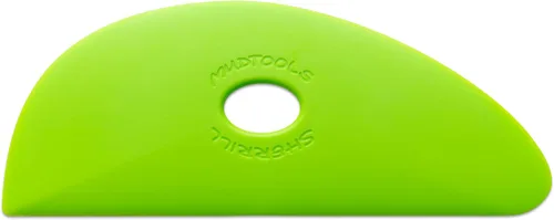 Mudtools Costilla Polímero Verde Tamaño 3 Mediano - Hoja - Cerámica, Cerámica, Arcilla - G3 Verde-Medium (G3)