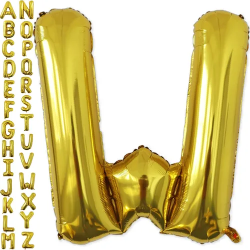 Miniatura 55 de VHUWE Globo dorado de 40 pulgadas con letra B, globos de helio de aluminio del alfabeto de Mylar de gran tamaño para fiesta de cumpleaños