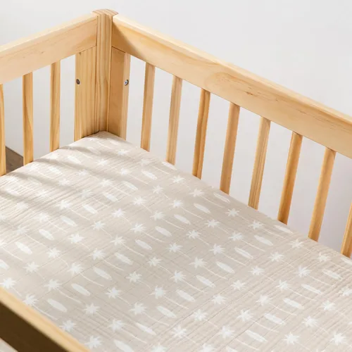 Miniatura 2 de Babyletto Sábanas para cuna de 100% algodón orgánico para todas las etapas, con certificado GOTS, ajustables 360°, muselina ultra suave