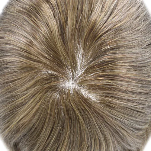 Miniatura 5 de Toupee para hombres Piezas de pelo fino mono para hombre Toupee sistema de reemplazo de pelo para hombres línea capilar natural para hombre postizo