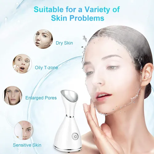 Miniatura 2 de Vaporizador facial para cara, vaporizador facial para limpieza profunda facial, vaporizador facial Nano Mister Set para senos nasales, desobstruye