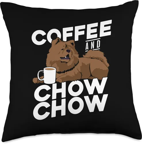 Miniatura 4 de Chow Chow Dog Lover Apparel Coffee Chow - Almohada (16 x 16 pulgadas), multicolor
