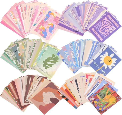 emmoolife 300 hojas de papel estético para álbum de recortes, papel retro boho de estilo vintage para collage en la pared, suministros para álbum de