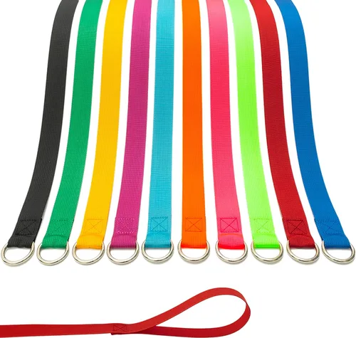 Correa deslizante para perros – 10 correas coloridas de 6 pies cortas para perros con junta tórica para perros pequeños y grandes, cachorros, gatos,