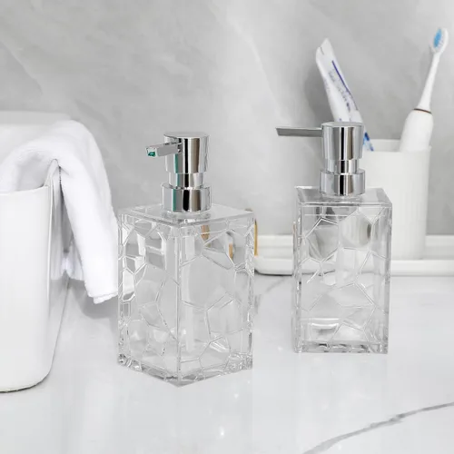 Miniatura 2 de Dispensador de Jabón de Manos, Botellas de Bomba Líquida de Acrílico Transparente Recargables Dispensador de Loción para Decoración de Baño Cocina
