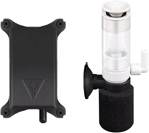 Miniatura 9 de HIERYAN Mini filtro, súper mini filtro de esponja individual para acuario, bomba de aire ultra silenciosa de filtración 3 en 1, filtro de espuma