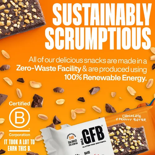 Miniatura 5 de The GFB Barras de proteína de mantequilla de maní de chocolate, sin gluten, a base de plantas, sin OMG, hechas de forma sostenible, ridículamente